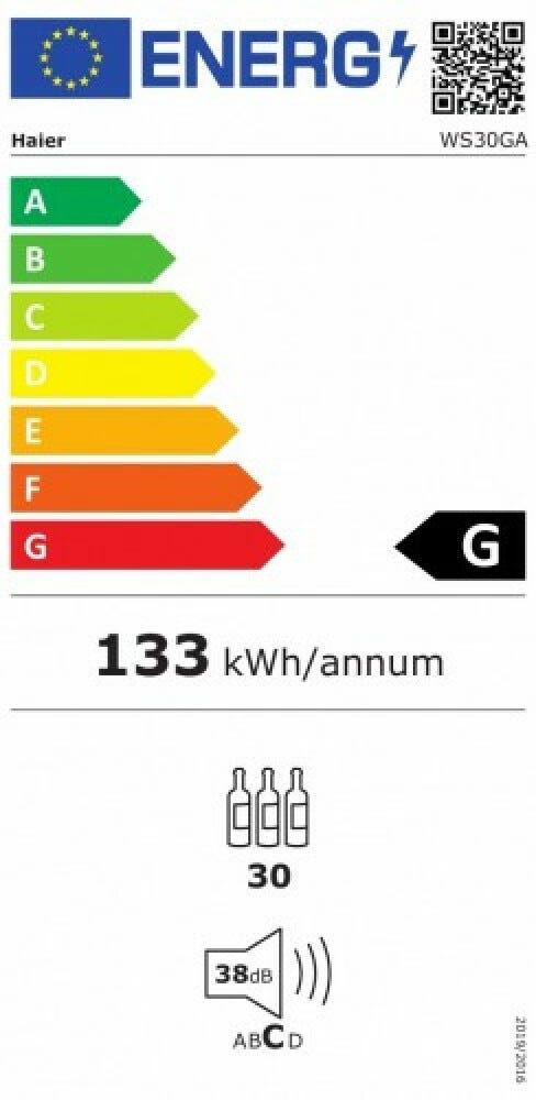 Haier WS30GA Cantina vino cm. 50 h. 82 - 30 bottiglie - nero