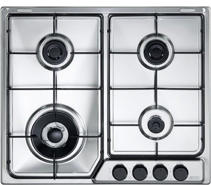 De Longhi FFA46ASDV Family Piano cottura a gas cm 58 - inox