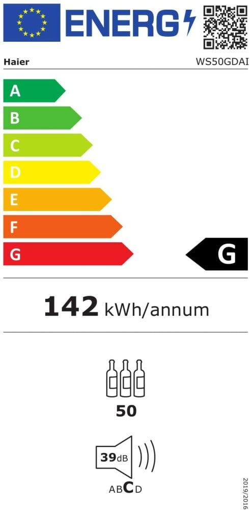Haier WS50GDAI Cantina vino cm. 60 h. 82 - 50 bottiglie - inox