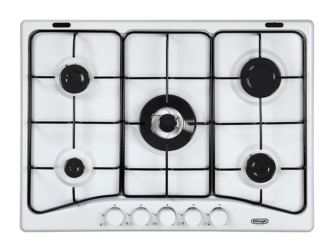De Longhi FFB57ASV Family Piano cottura a gas cm 68 - bianco