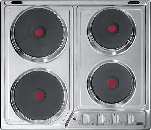 De Longhi FFI46ER Family Piano cottura elettrico cm 58 - inox