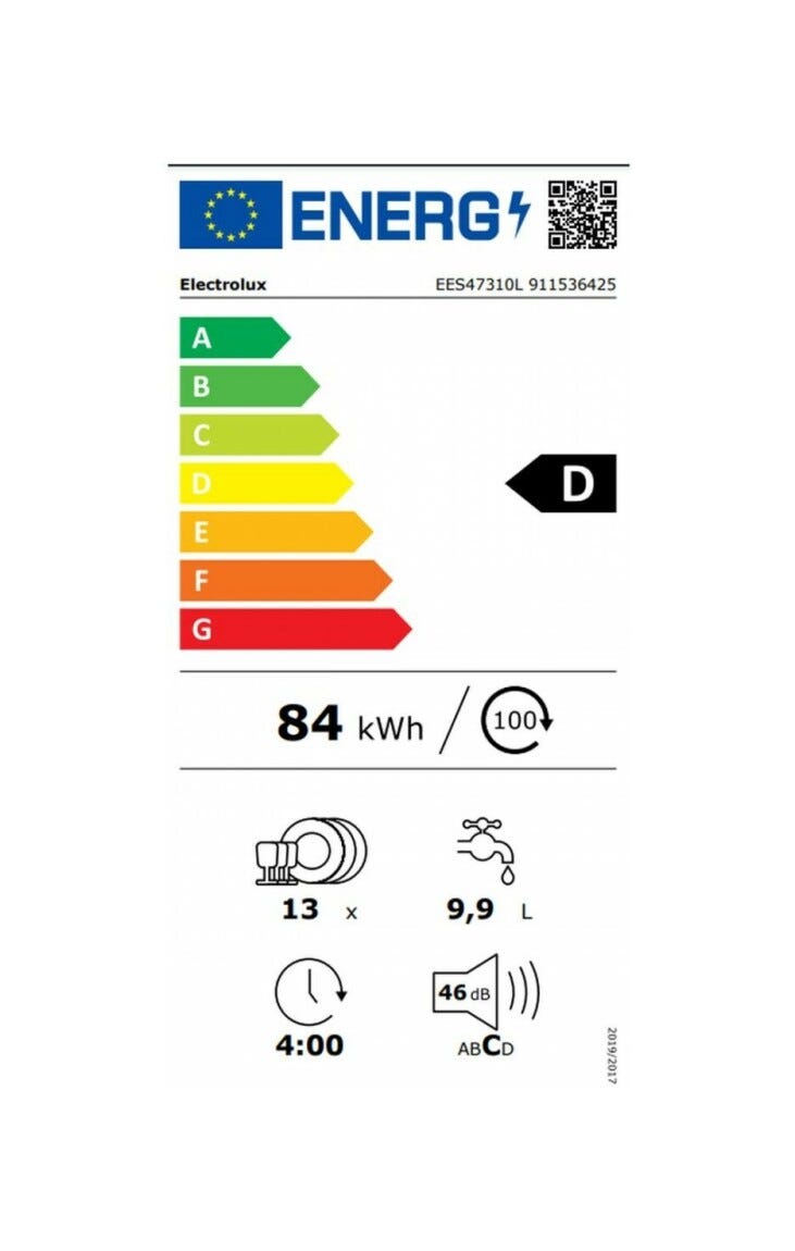 Electrolux EES47310L Lavastoviglie cm. 60 - 13 coperti - integrata totale