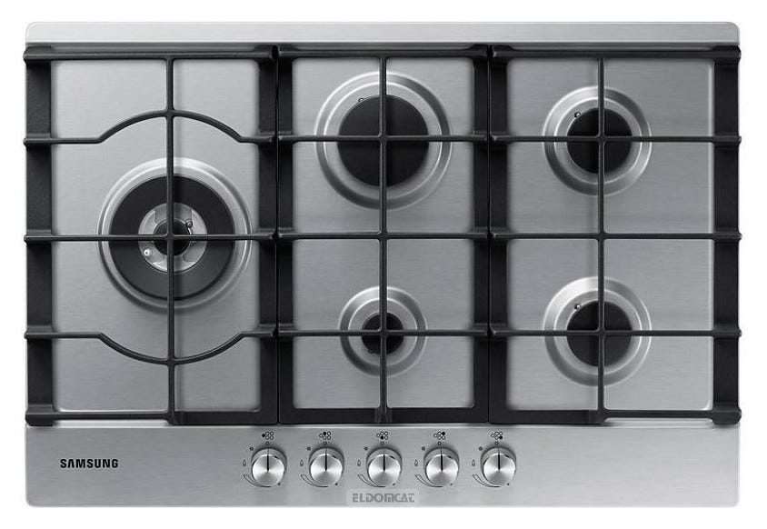 Samsung NA75J3030A Piano cottura a gas cm. 75 - 5 fuochi - inox