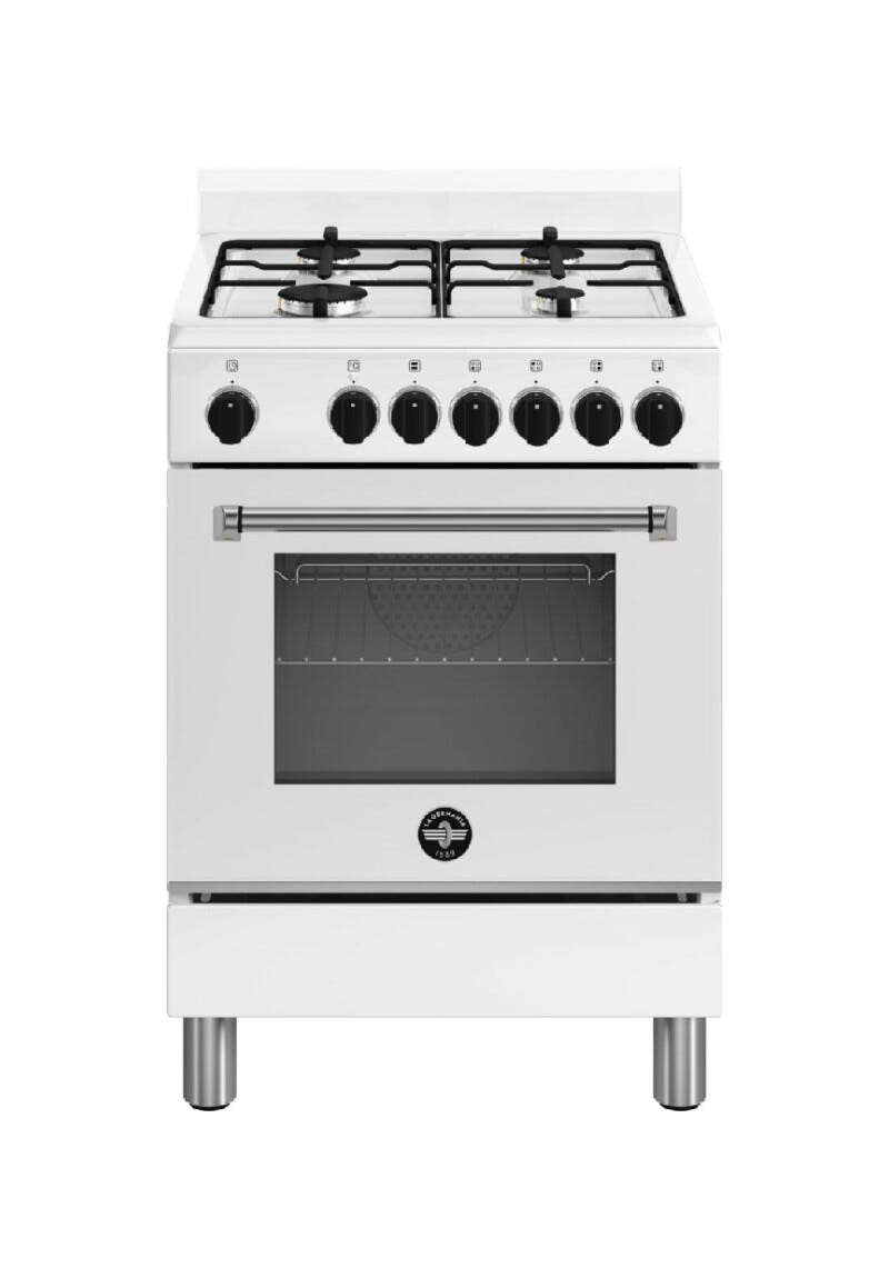 La Germania AMN664EBV/24 Americana Cucina cm. 60 bianco 4 fuochi a gas - forno singolo elettrico