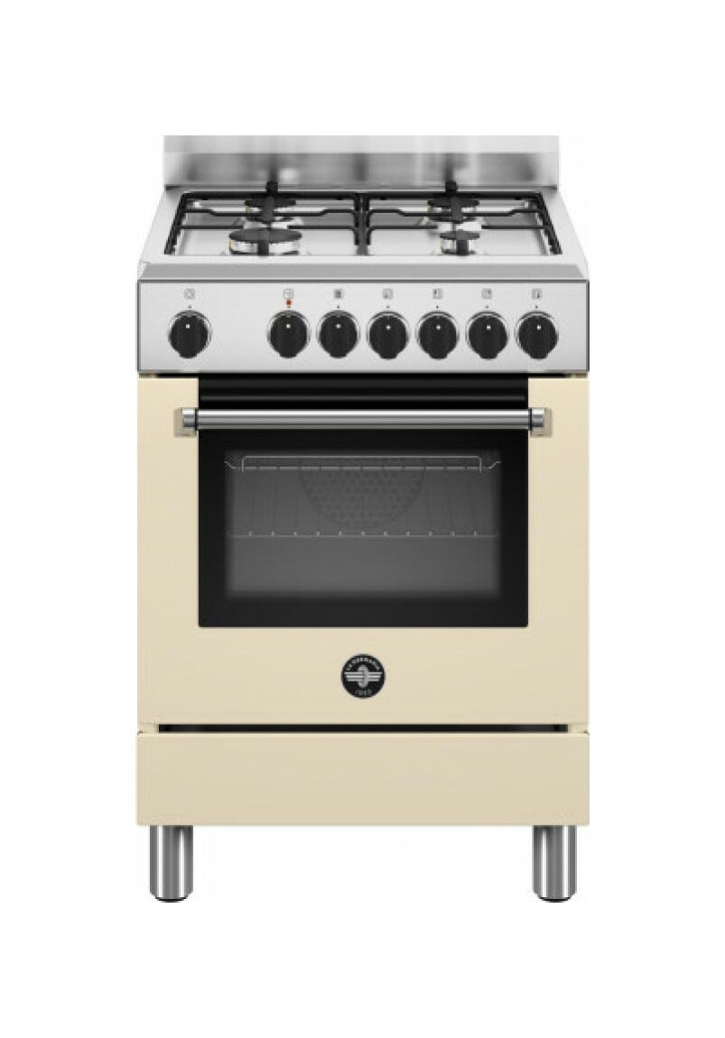 La Germania AMN664ECRV/24 Americana Cucina cm. 60 crema 4 fuochi a gas - forno singolo elettrico