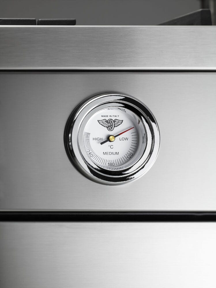 La Germania AMN664ENET Americana Cucina cm. 60 nero 4 fuochi a gas - forno singolo elettrico