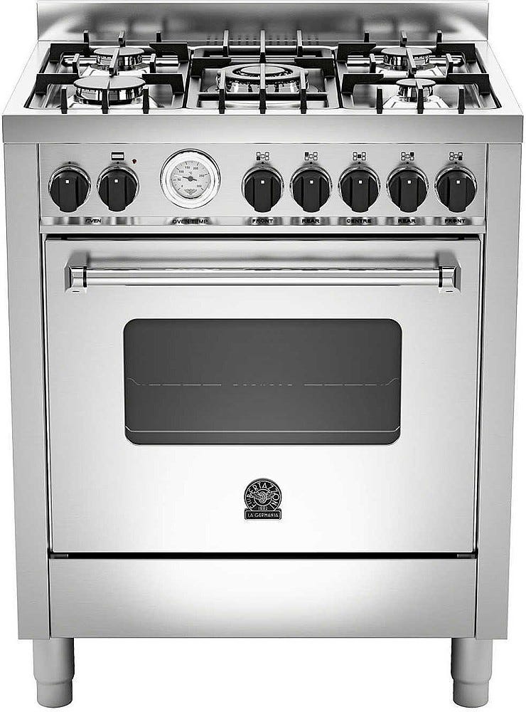 La Germania AMN765GXT Americana Cucina cm. 70 inox 5 fuochi a gas - forno singolo a gas