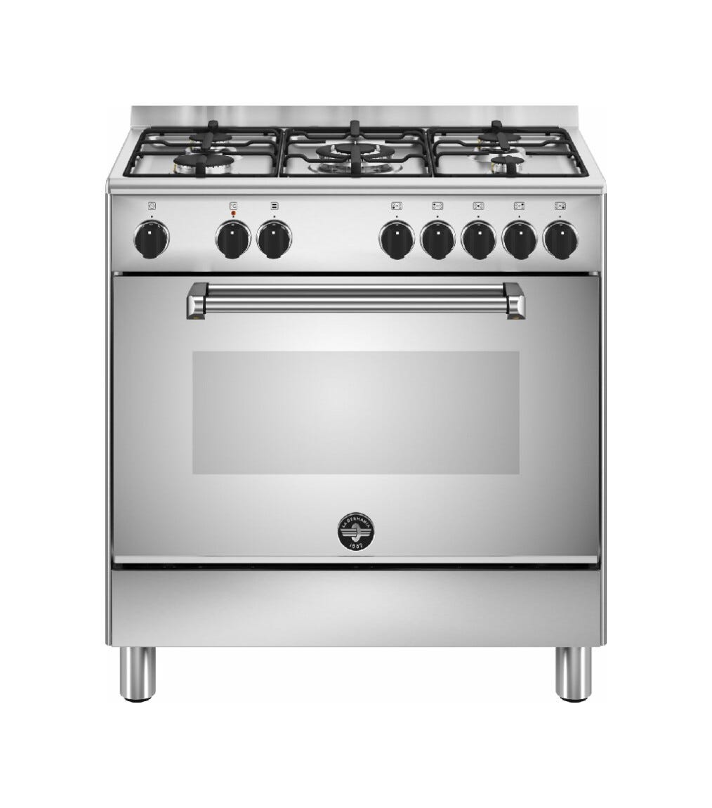 La Germania AMN855EXV/24 Americana Cucina cm. 80 inox 5 fuochi a gas - forno singolo elettrico