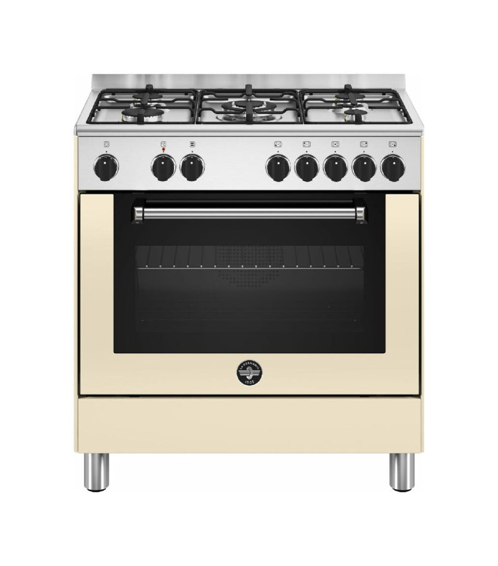 La Germania AMN855ECRV/24 Americana Cucina cm. 80 crema 5 fuochi a gas - forno singolo elettrico