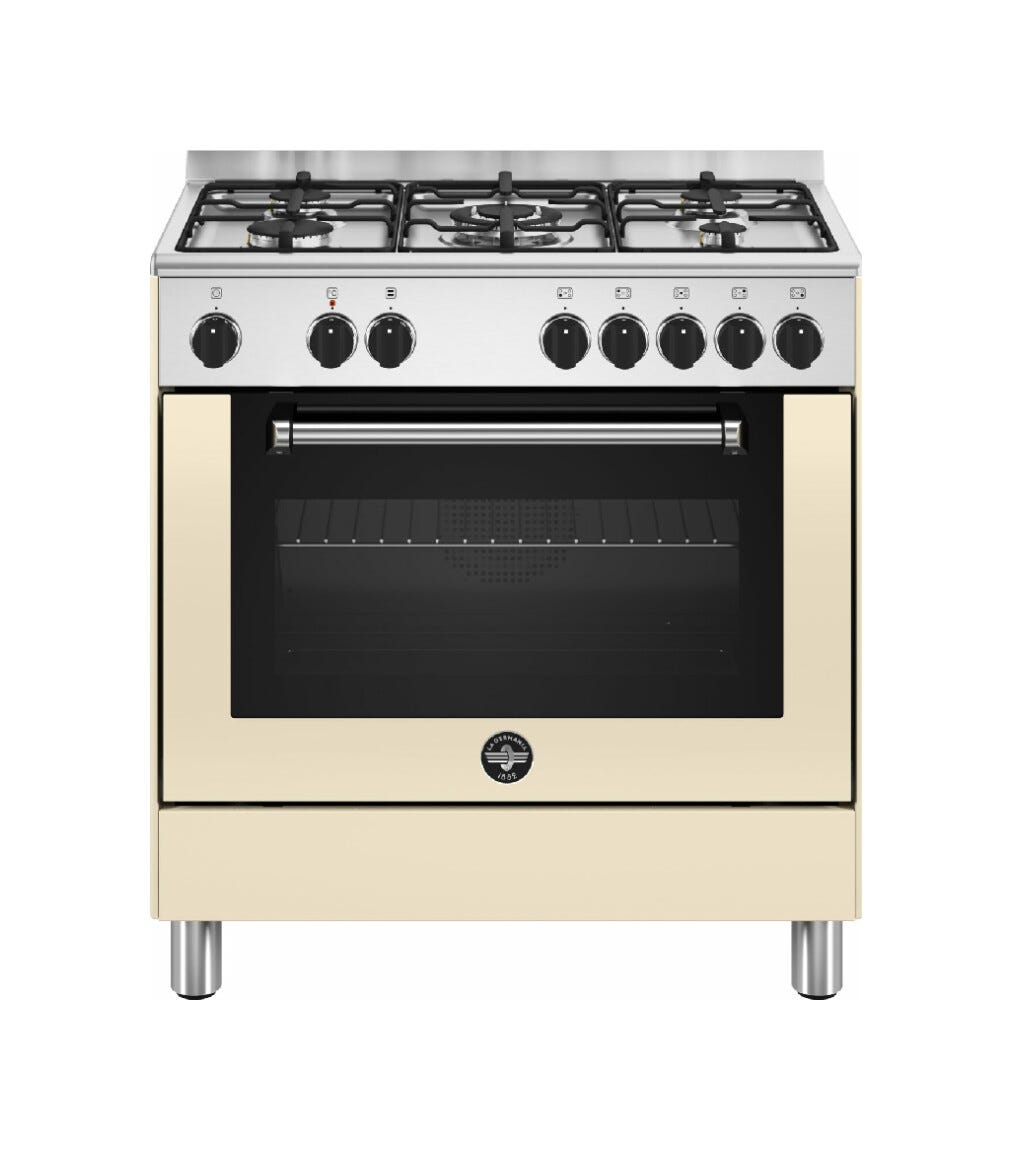 La Germania AMN855ECRV/24 Americana Cucina cm. 80 crema 5 fuochi a gas - forno singolo elettrico