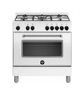 La Germania AMN855EBV/24 Americana Cucina cm. 80 bianco 5 fuochi a gas - forno singolo elettrico