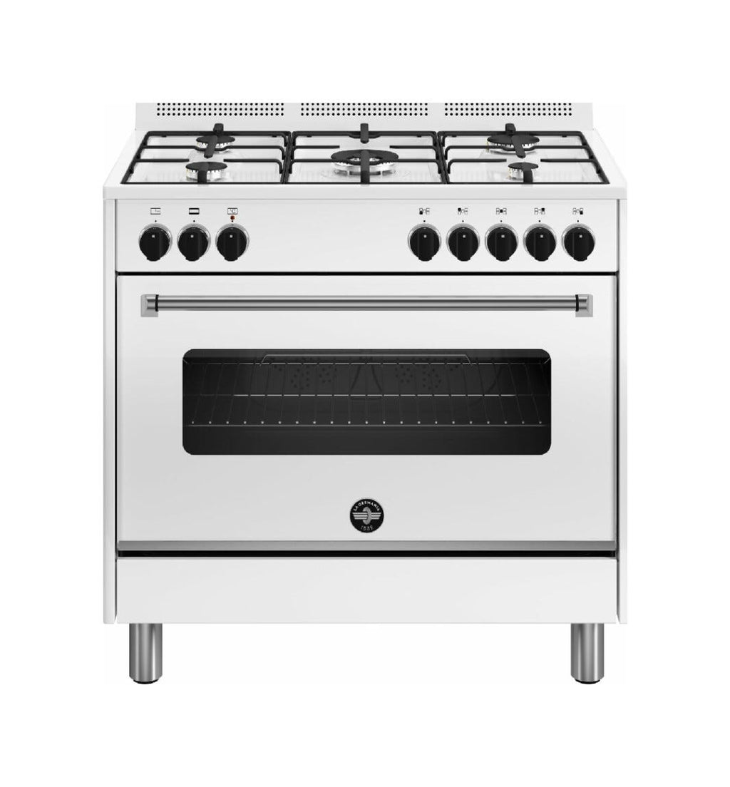La Germania AMN965EBV/24 Americana Cucina cm. 90 bianco 5 fuochi a gas - forno singolo elettrico