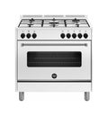 La Germania AMN965EBV/24 Americana Cucina cm. 90 bianco 5 fuochi a gas - forno singolo elettrico