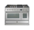 Steel GENESI 120 GQ12SF GENESI 120 Cucina da accosto 120 cm, forno combi-steam INNVENT 91 lt, acciaio inox AISI 304, 5 configurazioni piano cottura