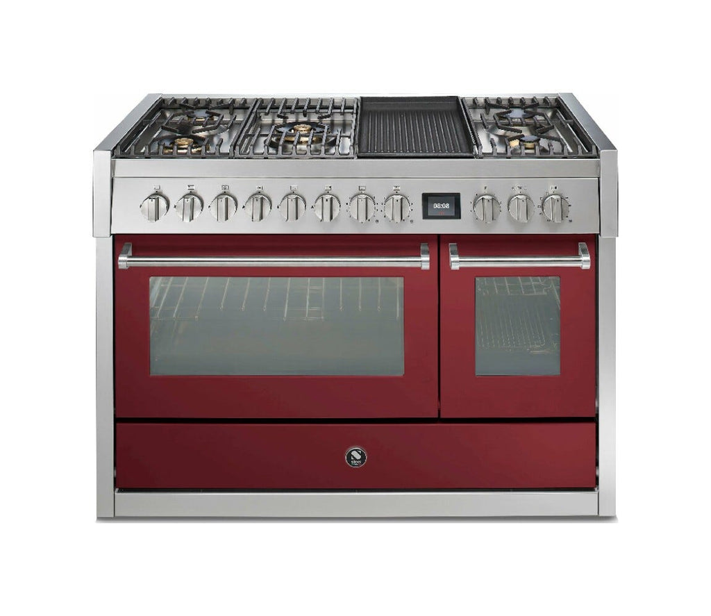 Steel GENESI 120 GQ12SF GENESI 120 Cucina da accosto 120 cm, forno combi-steam INNVENT 91 lt, acciaio inox AISI 304, 5 configurazioni piano cottura