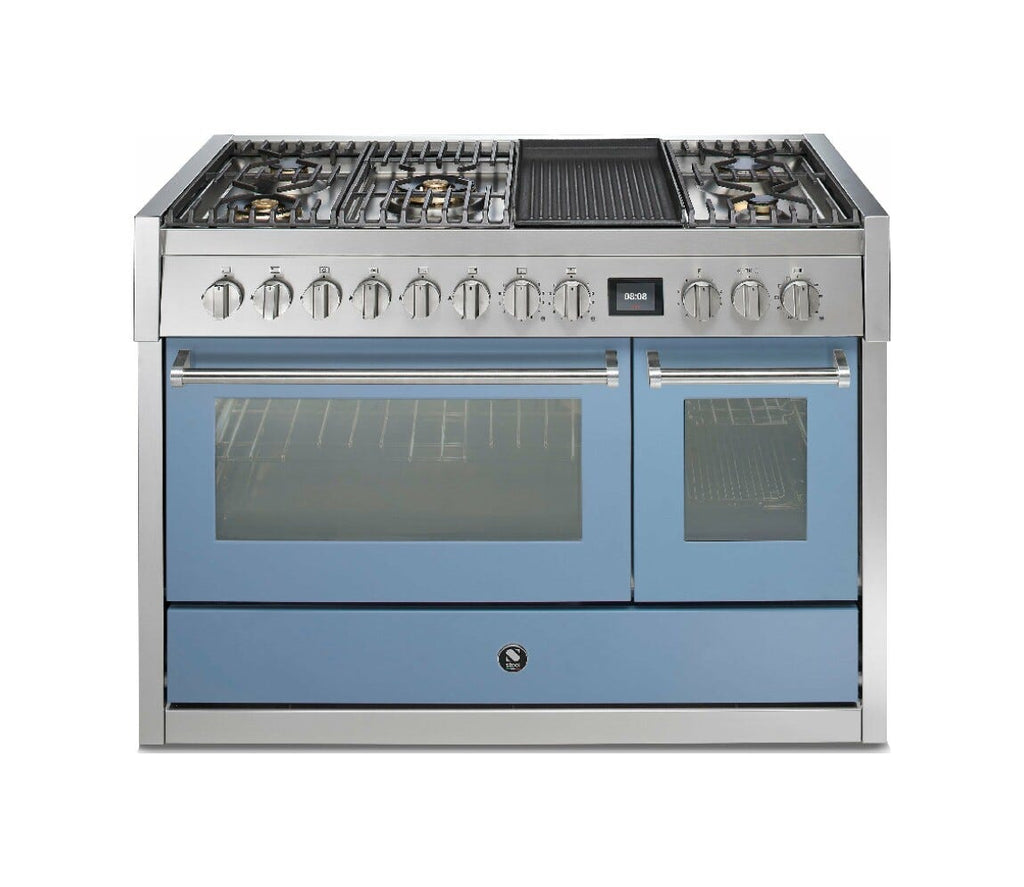 Steel GENESI 120 GQ12SF GENESI 120 Cucina da accosto 120 cm, forno combi-steam INNVENT 91 lt, acciaio inox AISI 304, 5 configurazioni piano cottura