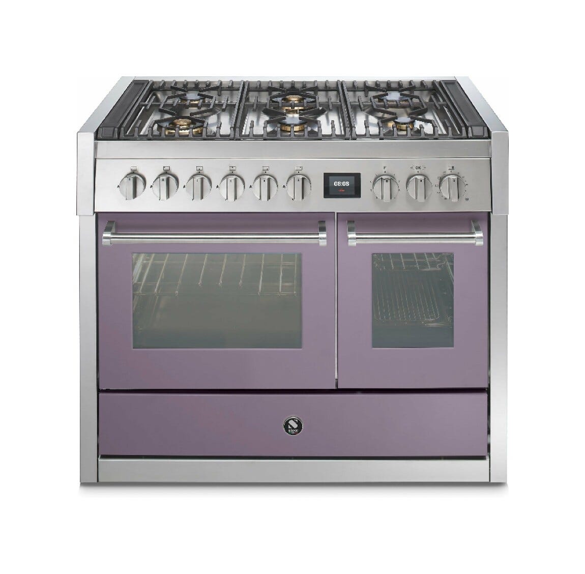 Steel Genesi 100 GQ10SF Genesi 100 Cucina da accosto, 100 cm inox, 2 forni elettrici, 5 combinazioni piano cottura