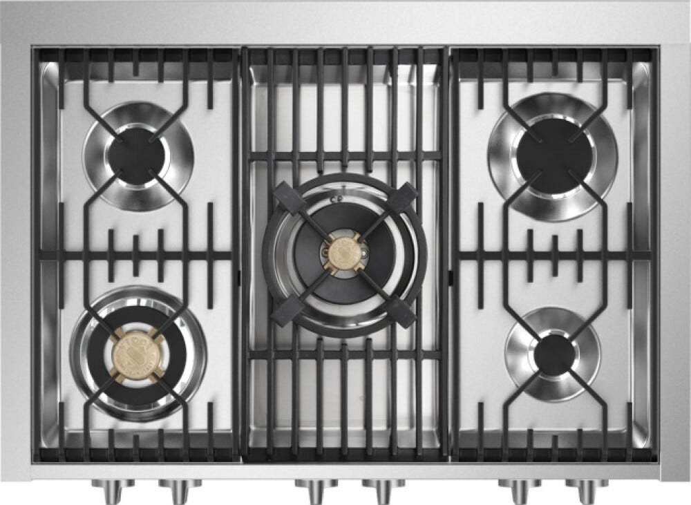 Steel Genesi 100 GQ10SF Genesi 100 Cucina da accosto, 100 cm inox, 2 forni elettrici, 5 combinazioni piano cottura