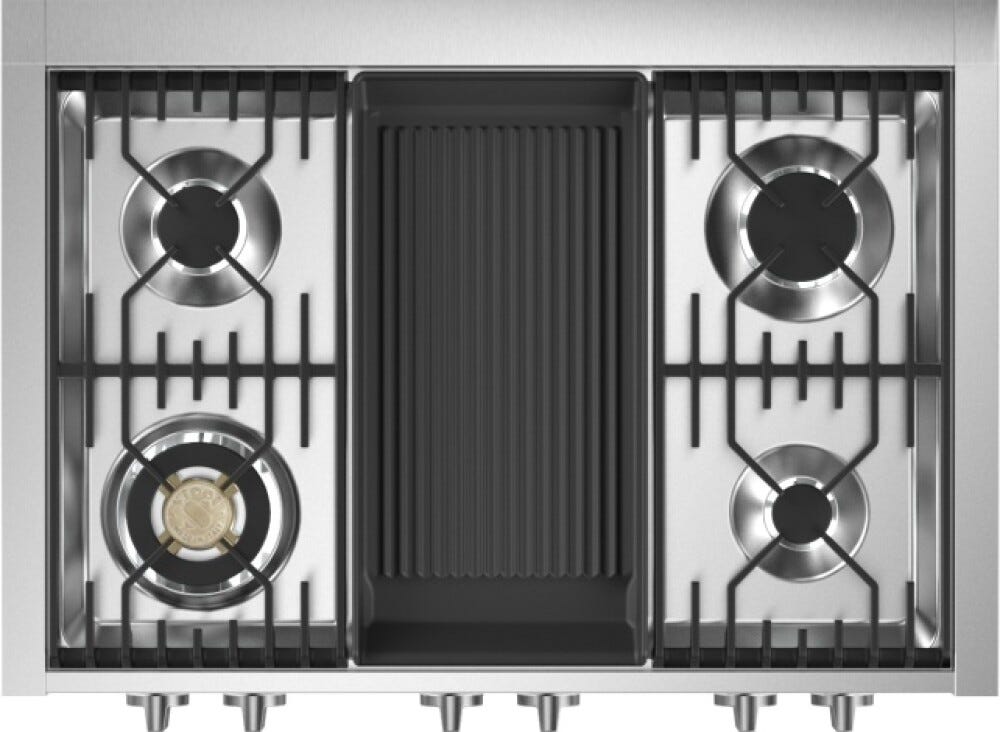 Steel Genesi 100 GQ10SF Genesi 100 Cucina da accosto, 100 cm inox, 2 forni elettrici, 5 combinazioni piano cottura