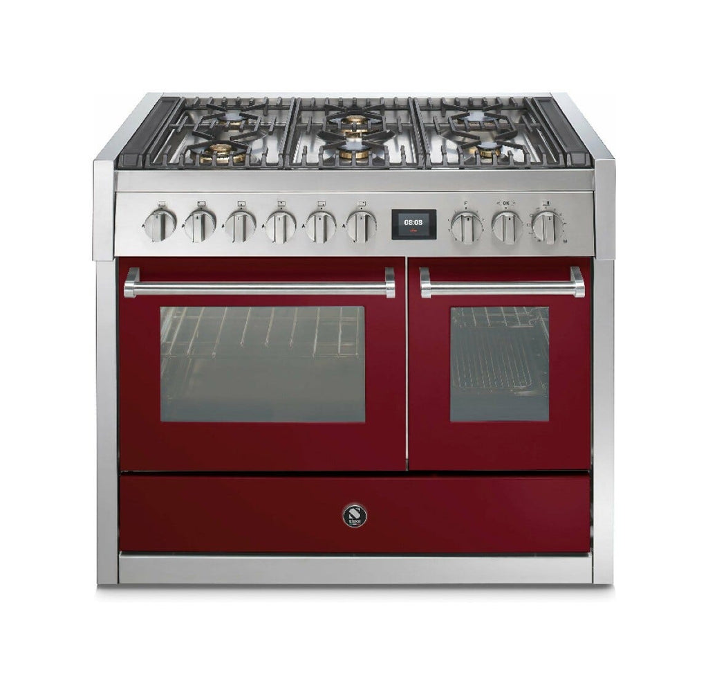 Steel Genesi 100 GQ10SF Genesi 100 Cucina da accosto, 100 cm inox, 2 forni elettrici, 5 combinazioni piano cottura