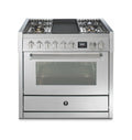 Steel Genesi 90 GQ9S Genesi 90 Cucina da accosto, 90 cm inox, forno combinato a vapore 91 L, 11 funzioni, sistema INNVENT, 5 varianti piano cottura