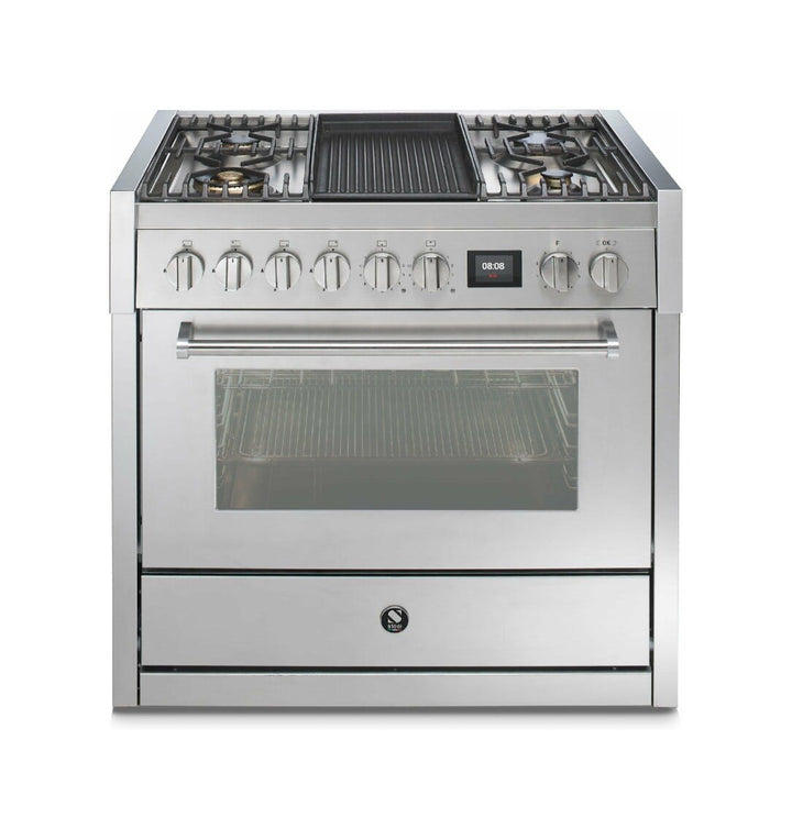 Steel Genesi 90 GQ9S Genesi 90 Cucina da accosto, 90 cm inox, forno combinato a vapore 91 L, 11 funzioni, sistema INNVENT, 5 varianti piano cottura