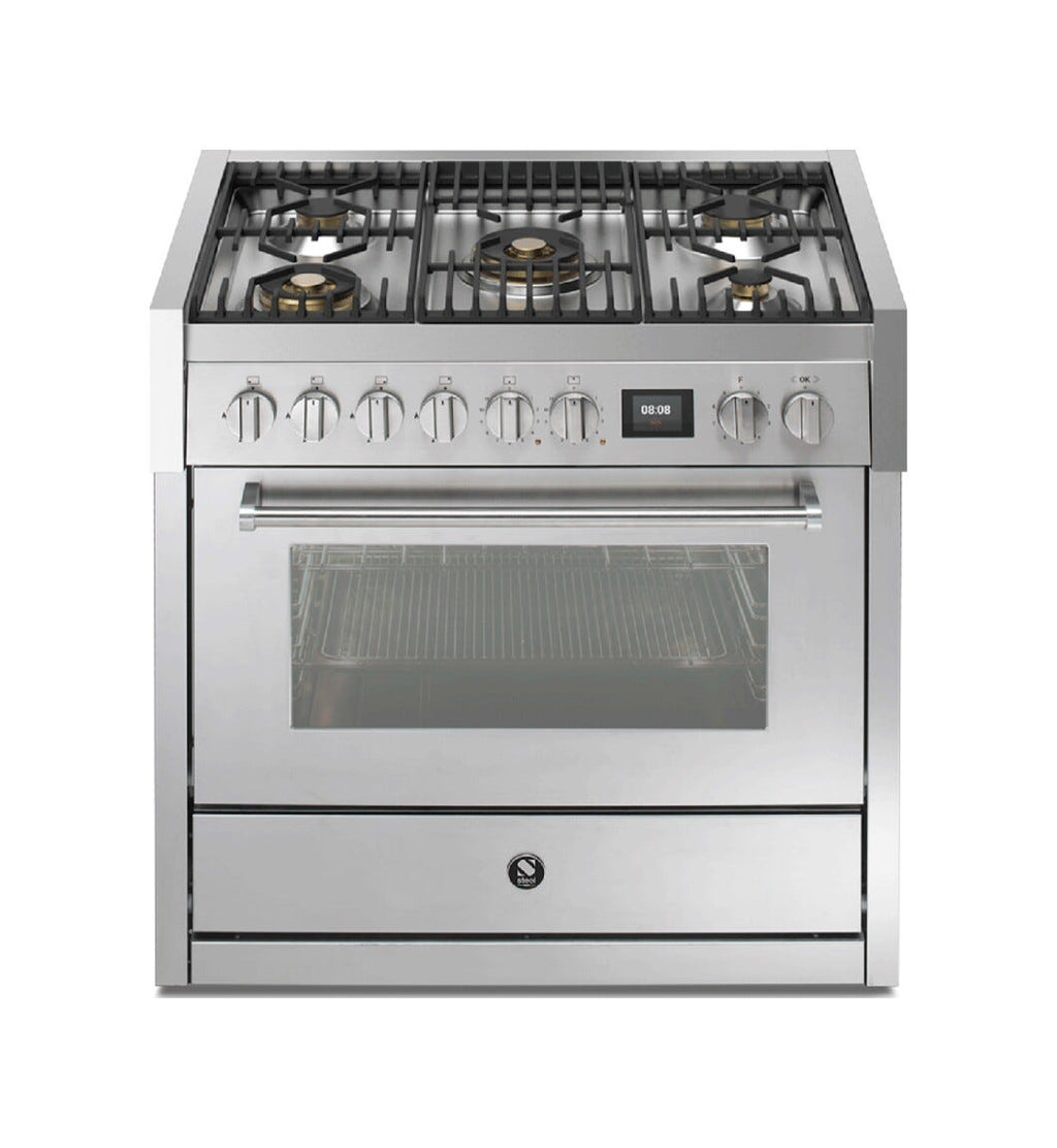 Steel Genesi 90 GQ9S Genesi 90 Cucina da accosto, 90 cm inox, forno combinato a vapore 91 L, 11 funzioni, sistema INNVENT, 5 varianti piano cottura