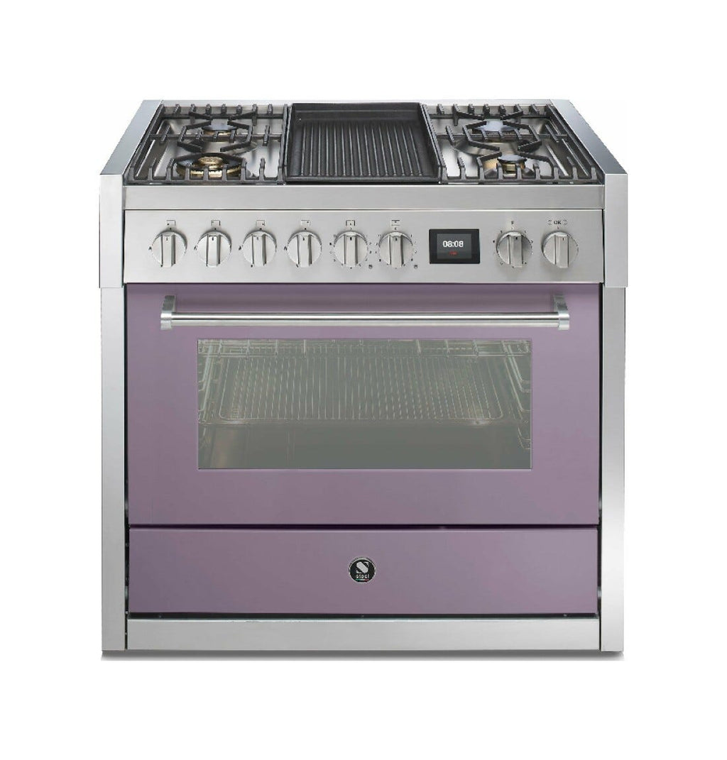 Steel Genesi 90 GQ9S Genesi 90 Cucina da accosto, 90 cm inox, forno combinato a vapore 91 L, 11 funzioni, sistema INNVENT, 5 varianti piano cottura