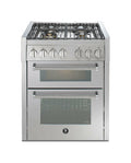 Steel Genesi 70/2 GQ7SF Genesi 70/2 Cucina da accosto, doppio forno Combi-Steam e forno pizza, piano a gas o induzione, 70 cm, acciaio inox