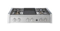 Steel Genesi cooktops GQ9 Piano cottura, 90 cm acciaio inox, semi-incasso, full gas, induzione o ibrido, bruciatori in ottone