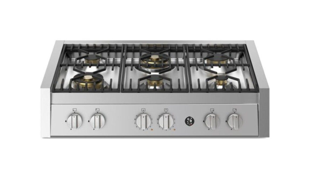 Steel Genesi cooktops GQ9 Piano cottura, 90 cm acciaio inox, semi-incasso, full gas, induzione o ibrido, bruciatori in ottone