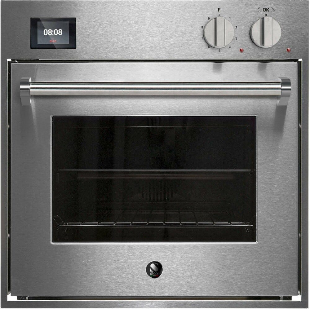 Steel Genesi 60x60 GQFE6-S Genesi Forno da incasso, Combi-Steam, 11 funzioni di cottura, programmatore TFT con 37 ricette, 70 lt, acciaio inox