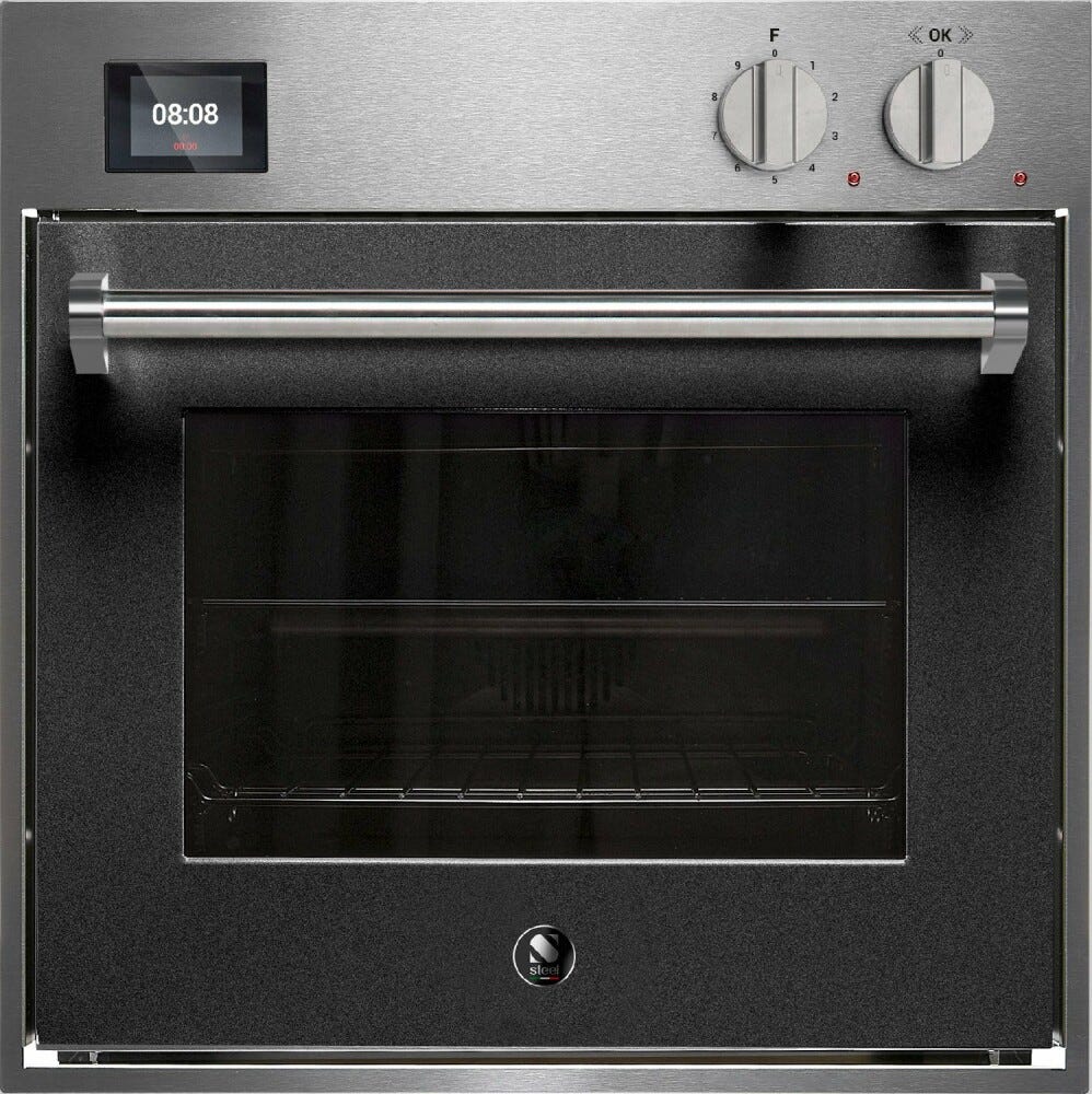 Steel Genesi 60x60 GQFE6-S Genesi Forno da incasso, Combi-Steam, 11 funzioni di cottura, programmatore TFT con 37 ricette, 70 lt, acciaio inox