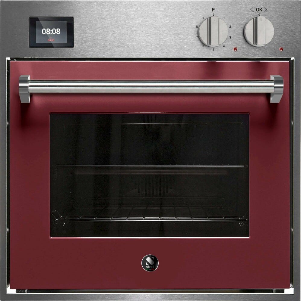 Steel Genesi 60x60 GQFE6-S Genesi Forno da incasso, Combi-Steam, 11 funzioni di cottura, programmatore TFT con 37 ricette, 70 lt, acciaio inox