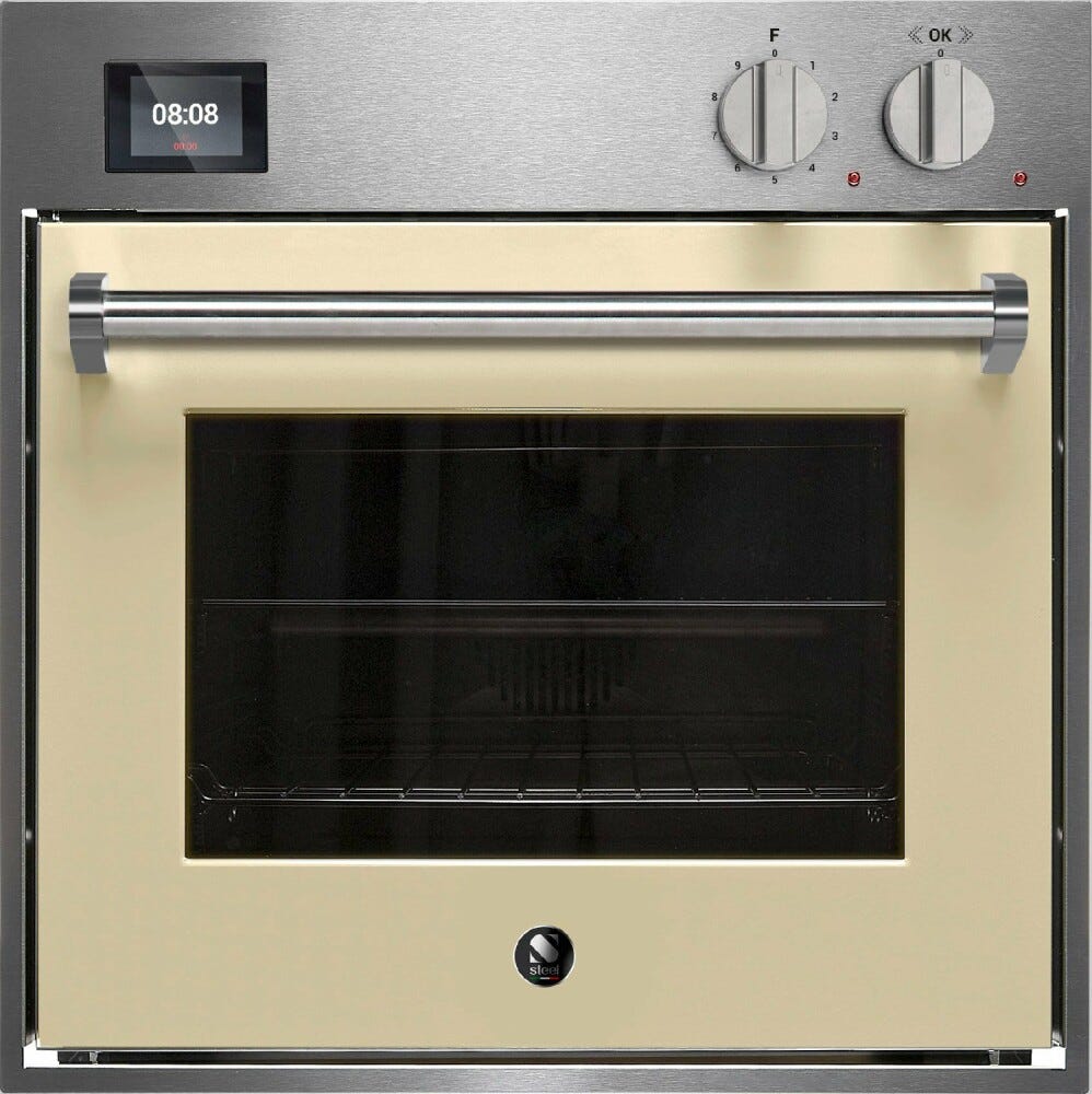 Steel Genesi 60x60 GQFE6-S Genesi Forno da incasso, Combi-Steam, 11 funzioni di cottura, programmatore TFT con 37 ricette, 70 lt, acciaio inox