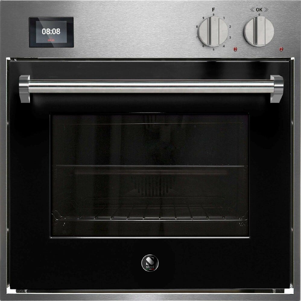 Steel Genesi 60x60 GQFE6-S Genesi Forno da incasso, Combi-Steam, 11 funzioni di cottura, programmatore TFT con 37 ricette, 70 lt, acciaio inox