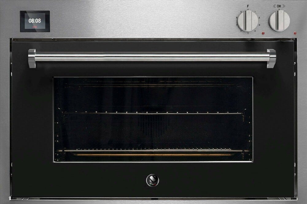 Steel Genesi 90x60 GQFE9-S Genesi Forno da incasso cm 90x60, Combi-steam, 91 lt, 15 funzioni, sistema INNVENT®