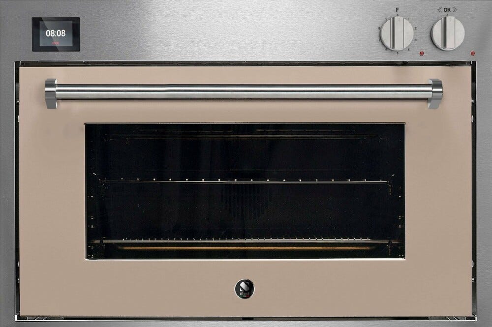 Steel Genesi 90x60 GQFE9-S Genesi Forno da incasso cm 90x60, Combi-steam, 91 lt, 15 funzioni, sistema INNVENT®