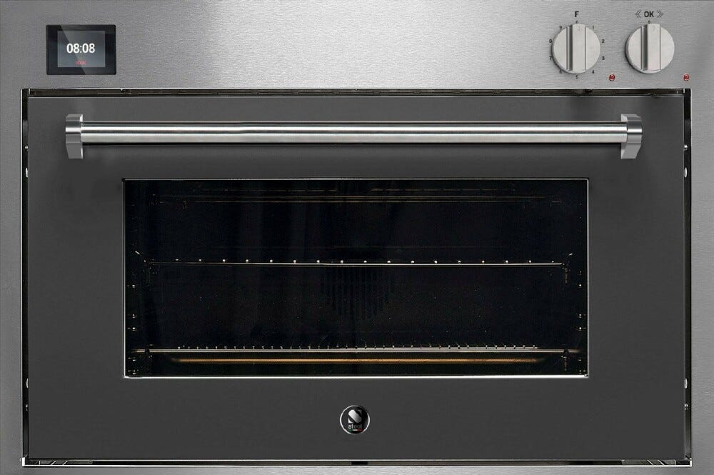 Steel Genesi 90x60 GQFE9-S Genesi Forno da incasso cm 90x60, Combi-steam, 91 lt, 15 funzioni, sistema INNVENT®