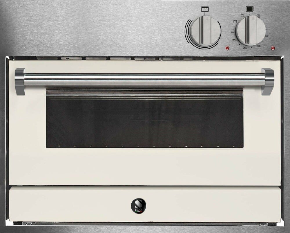 Steel Genesi 60x45 GQFE6-P Genesi Forno da incasso cm 60x45, 34 lt, 4 funzioni, pietra refrattaria, acciaio inox AISI 304