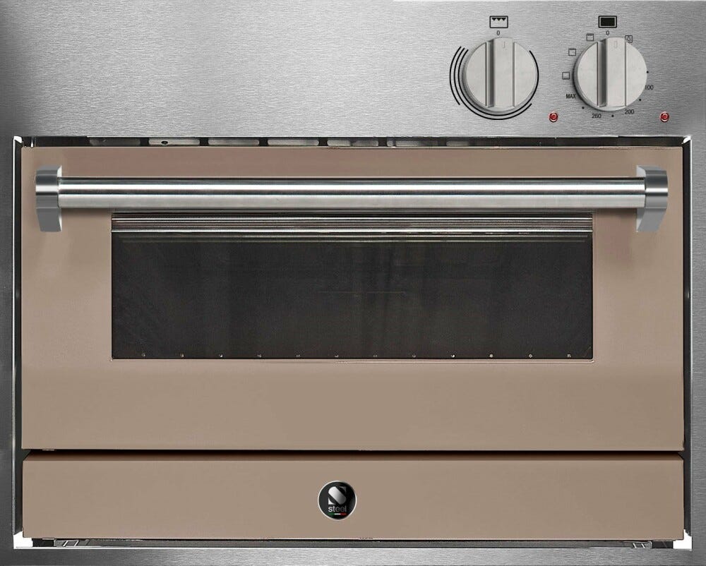 Steel Genesi 60x45 GQFE6-P Genesi Forno da incasso cm 60x45, 34 lt, 4 funzioni, pietra refrattaria, acciaio inox AISI 304