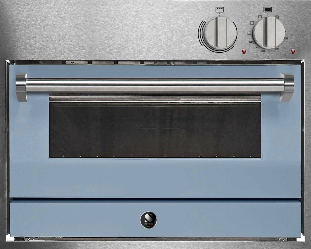 Steel Genesi 60x45 GQFE6-P Genesi Forno da incasso cm 60x45, 34 lt, 4 funzioni, pietra refrattaria, acciaio inox AISI 304