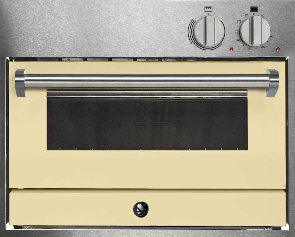Steel Genesi 60x45 GQFE6-P Genesi Forno da incasso cm 60x45, 34 lt, 4 funzioni, pietra refrattaria, acciaio inox AISI 304