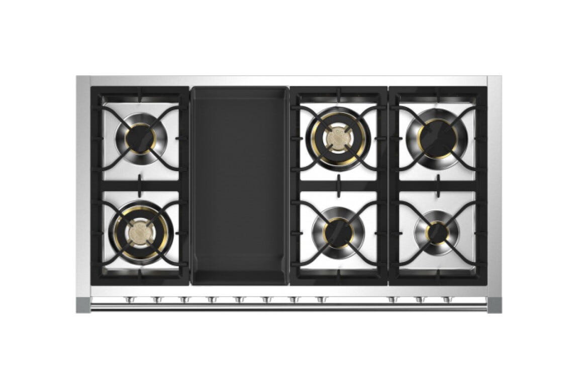 Steel Ascot 120 AQ12SF Ascot 120 Cucina da accosto 120 cm, doppio forno combi-steam, piano cottura a gas, acciaio inox