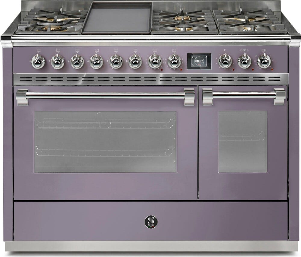 Steel Ascot 120 AQ12SF Ascot 120 Cucina da accosto 120 cm, doppio forno combi-steam, piano cottura a gas, acciaio inox