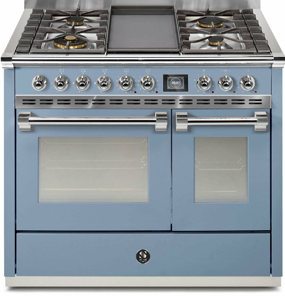 Steel Ascot 100 AQ10SF Ascot 100 Cucina da accosto 100 cm, doppio forno combi-steam, piano a gas o induzione