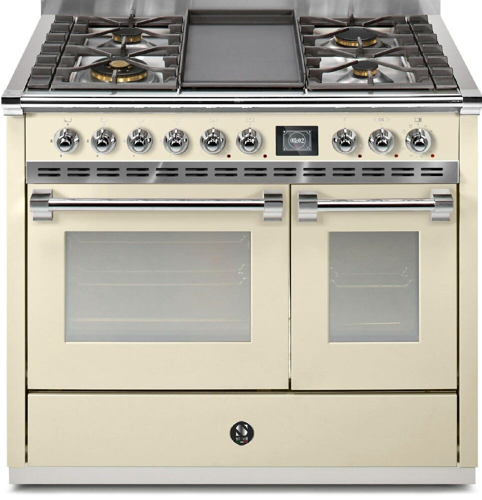 Steel Ascot 100 AQ10SF Ascot 100 Cucina da accosto 100 cm, doppio forno combi-steam, piano a gas o induzione