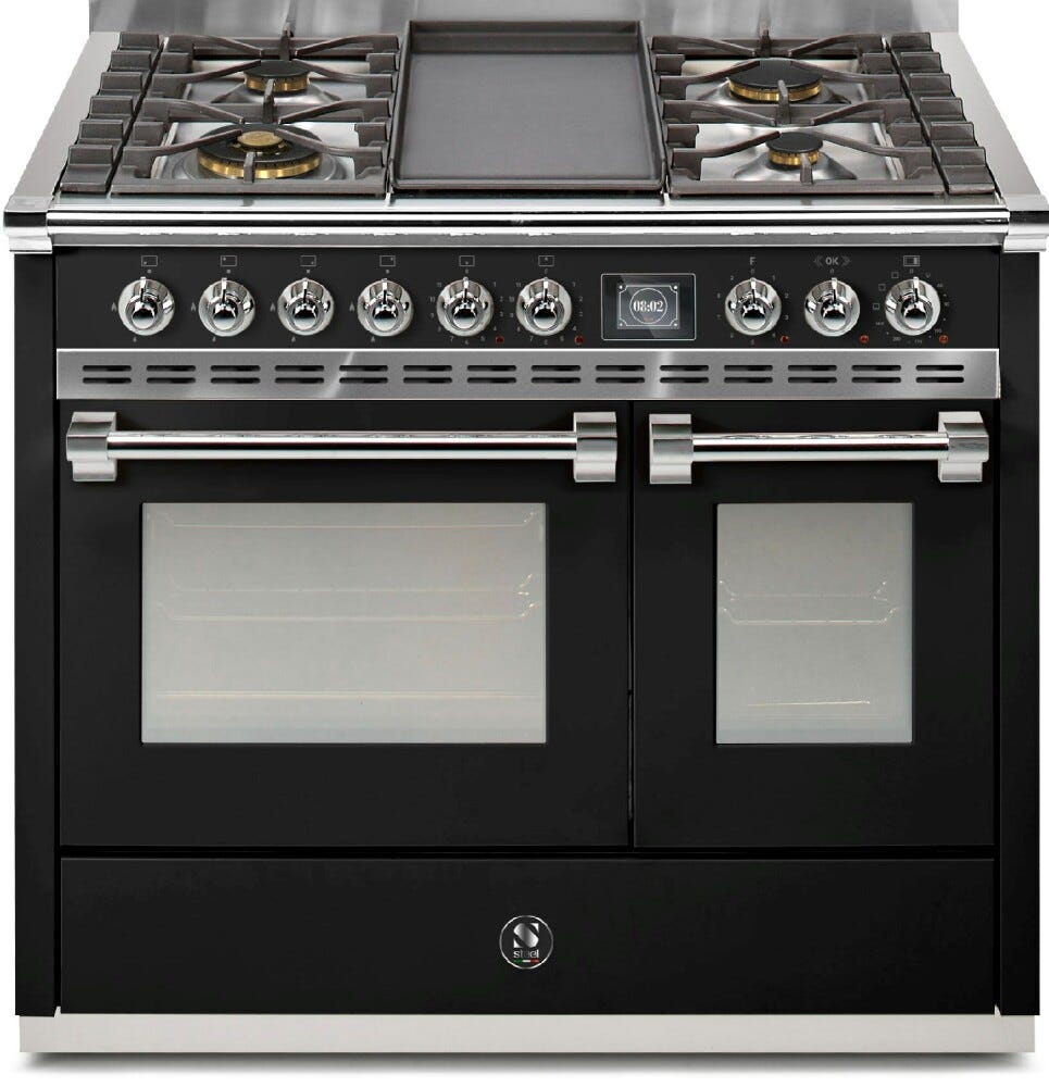 Steel Ascot 100 AQ10SF Ascot 100 Cucina da accosto 100 cm, doppio forno combi-steam, piano a gas o induzione