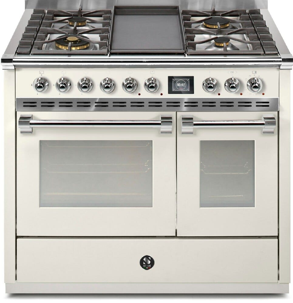 Steel Ascot 100 AQ10SF Ascot 100 Cucina da accosto 100 cm, doppio forno combi-steam, piano a gas o induzione