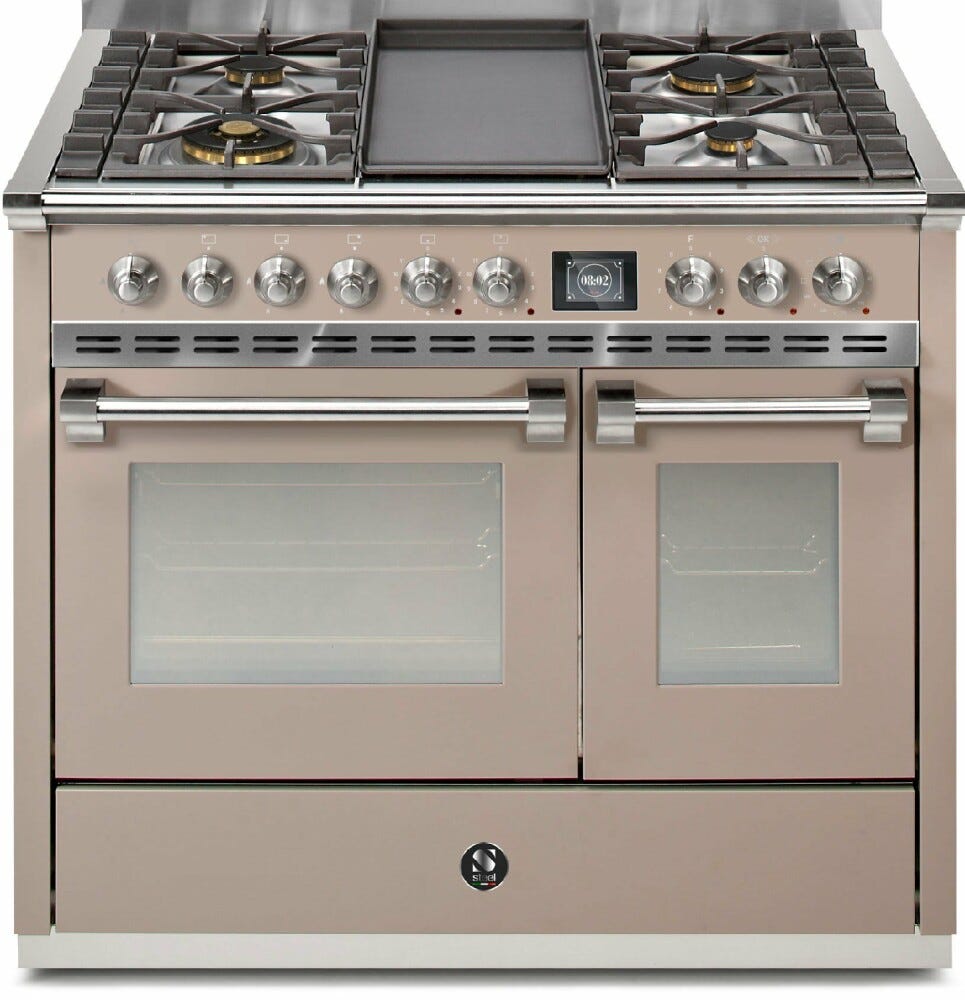 Steel Ascot 100 AQ10SF Ascot 100 Cucina da accosto 100 cm, doppio forno combi-steam, piano a gas o induzione